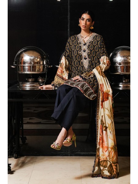 Sana Safinaz Unstitched 3 Piece Luxury Linen - Collection: Muzlin Winter 23 - Design Code: M233-004A-CU