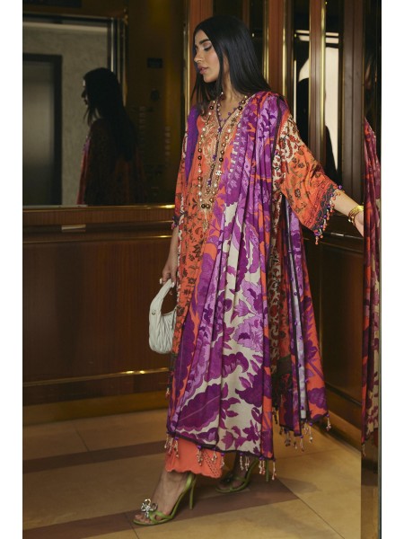 Sana Safinaz Unstitched 3 Piece Luxury Linen - Collection: Muzlin Winter 23 - Design Code: M233-005A-CU