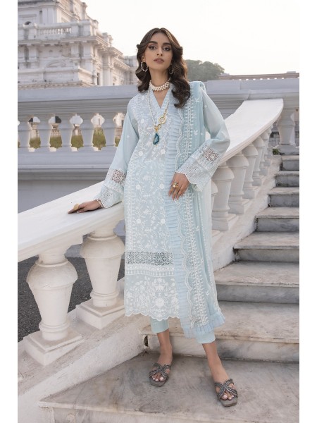 Lakhany By LSM Spring Collection 03 Piece Unstitched Embroidered Lawn With Embroidered Chiffon dupatta LG-IZ-0051