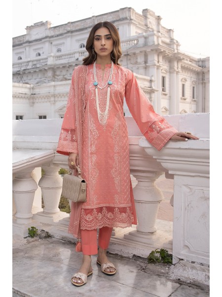 Lakhany By LSM Spring Collection 03 Piece Unstitched Embroidered Lawn With Embroidered Chiffon dupatta LG-SR-0177