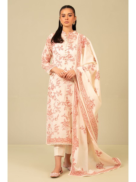 Cross Stitch Daily Lawn Sunset Shade 3 PC Suit For Women and Girls 489442120_PK-2306168086