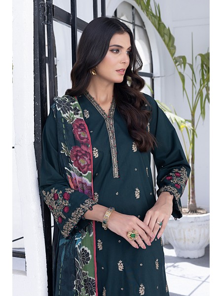 Lakhany BY LSM Spring Embroidered Vol 2 03 Piece Unstitched Embroidered with Chiffon Dupatta LG-RM-0067