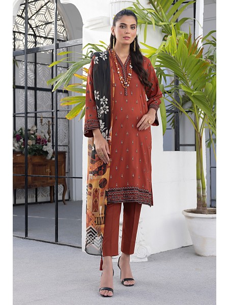 Lakhany BY LSM Spring Embroidered Vol 2 03 Piece Unstitched Embroidered with Chiffon Dupatta LG-SR-0179
