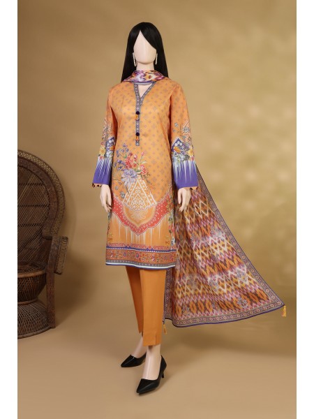 Saya Printed Unstitched Fabric Lawn 3 Piece Suit Design Code: WUNS-3346