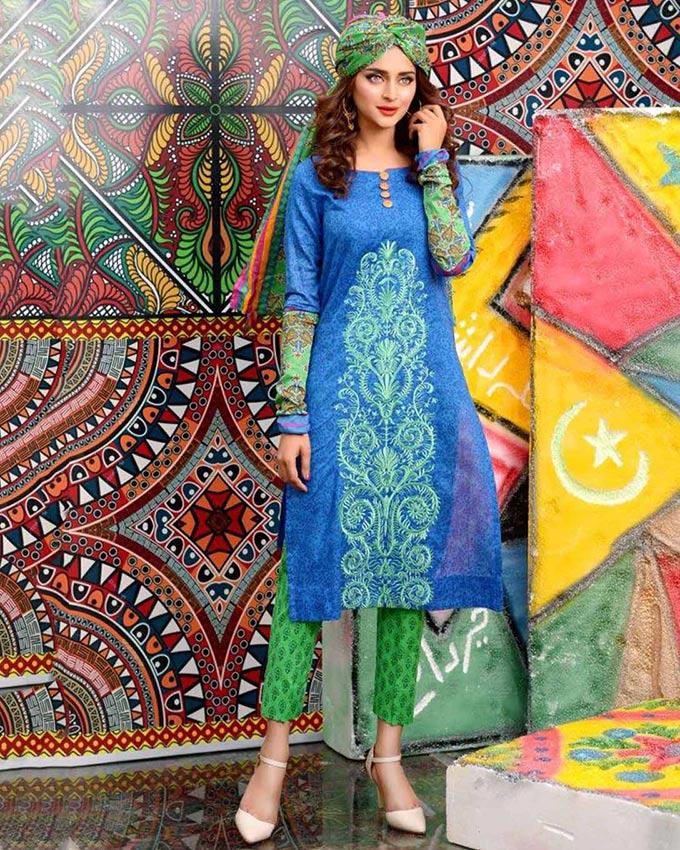 Lala Summer Lawn Collection Embroidered Unstitched 3 Piece Suit Mas ...