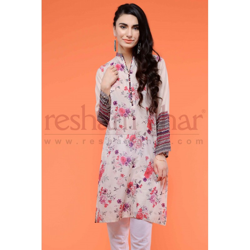 Resham Ghar Digital Printed Stitched Lawn Shirt Pret032 - Lawncollection.pk