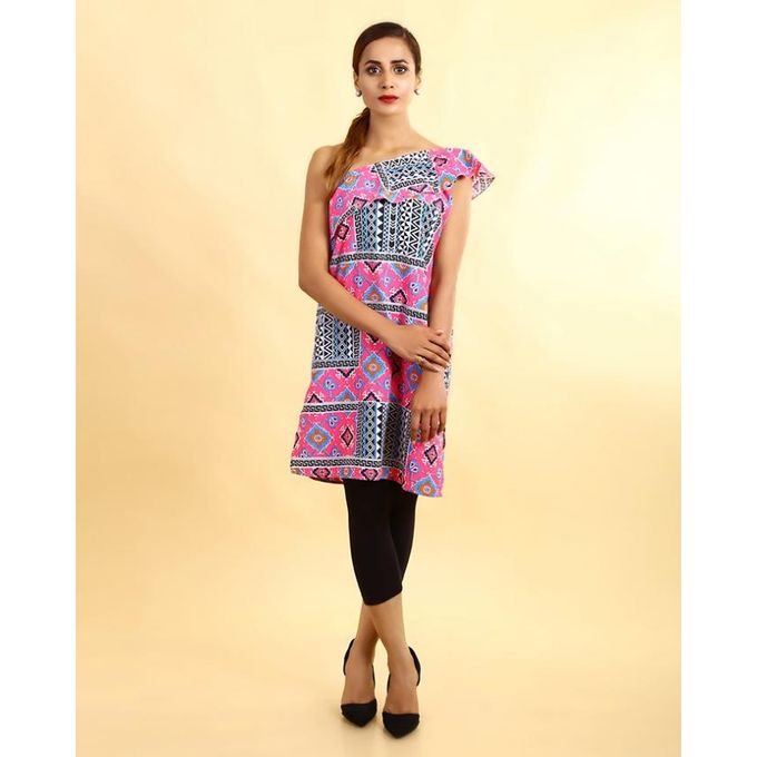 Ego Mix Cotton Unstitched Kurti Kaleidoscope In Pink - Lawncollection.pk