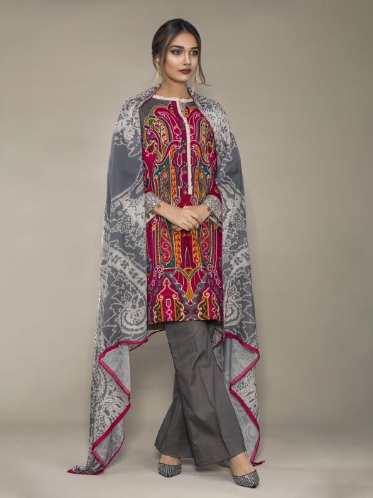 Limelight Khaddar Winter Collection Unstitched 2 Piece Suit Painted ...
