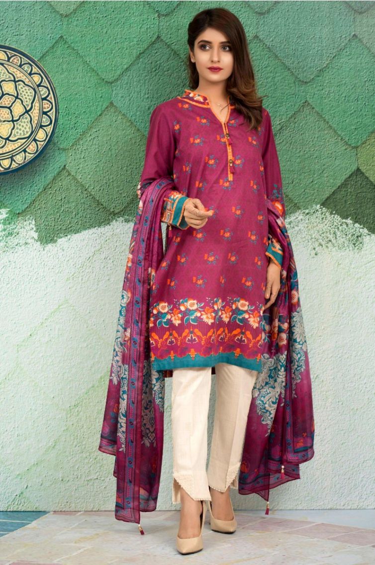 Zeen Woman Azaadi Collection Bittersweet Shimmer Stitched Wl282012 Plum ...