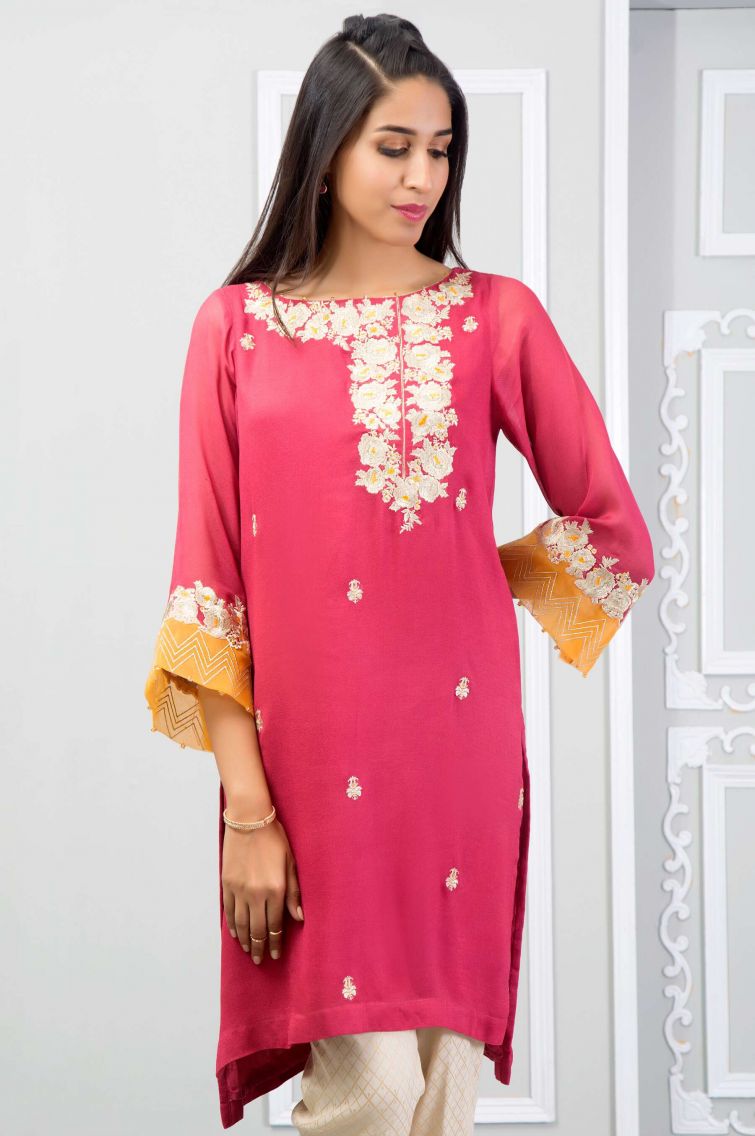 Zeen Woman Rosepetal Dew Stitched Wzk18308 Rose Pink - Lawncollection.pk