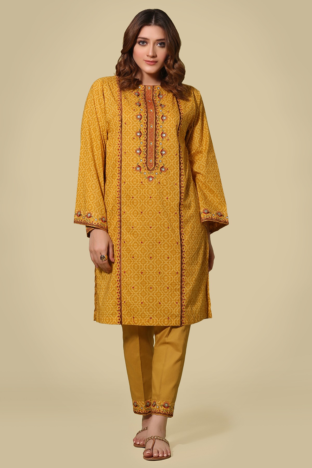 Kayseria Collection 19 Printed Embroidered Shirt C 3143 - Lawncollection.pk