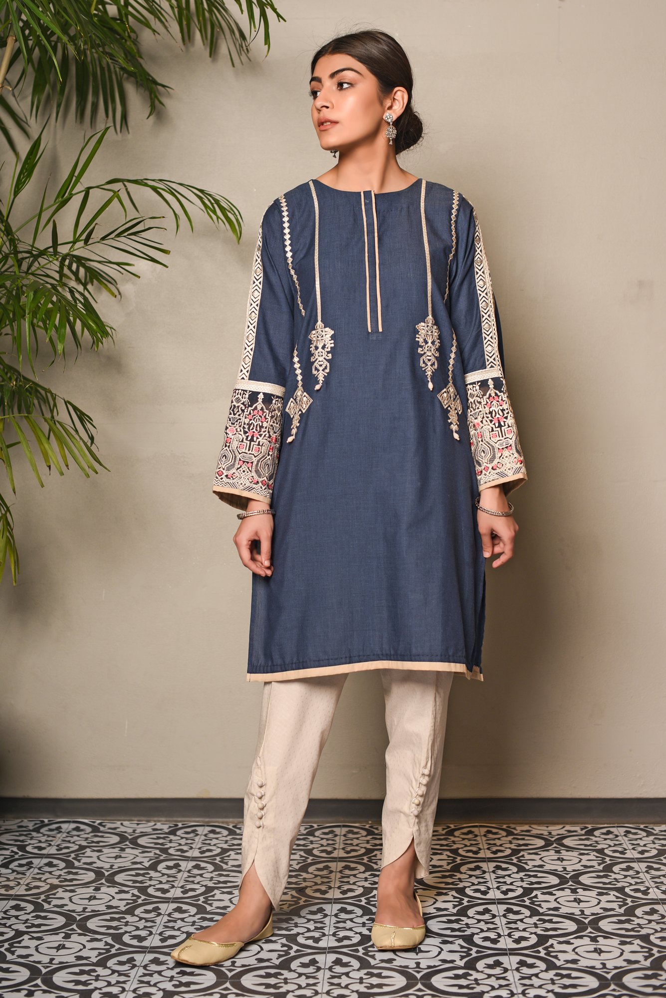 Ethnic By Outfitters Rozana Shirt Wtr191506 - Lawncollection.pk