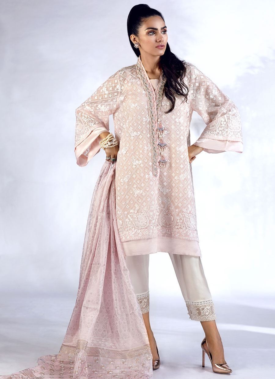 Farah Talib Aziz Eid Collection Blush Bella Kurta Lawncollection.pk