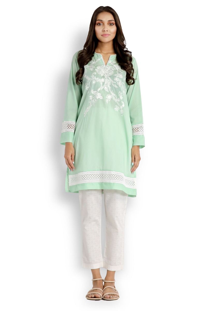 Sana Safinaz Summer Collection 19 Mint Green S19110296 Lawncollection.pk
