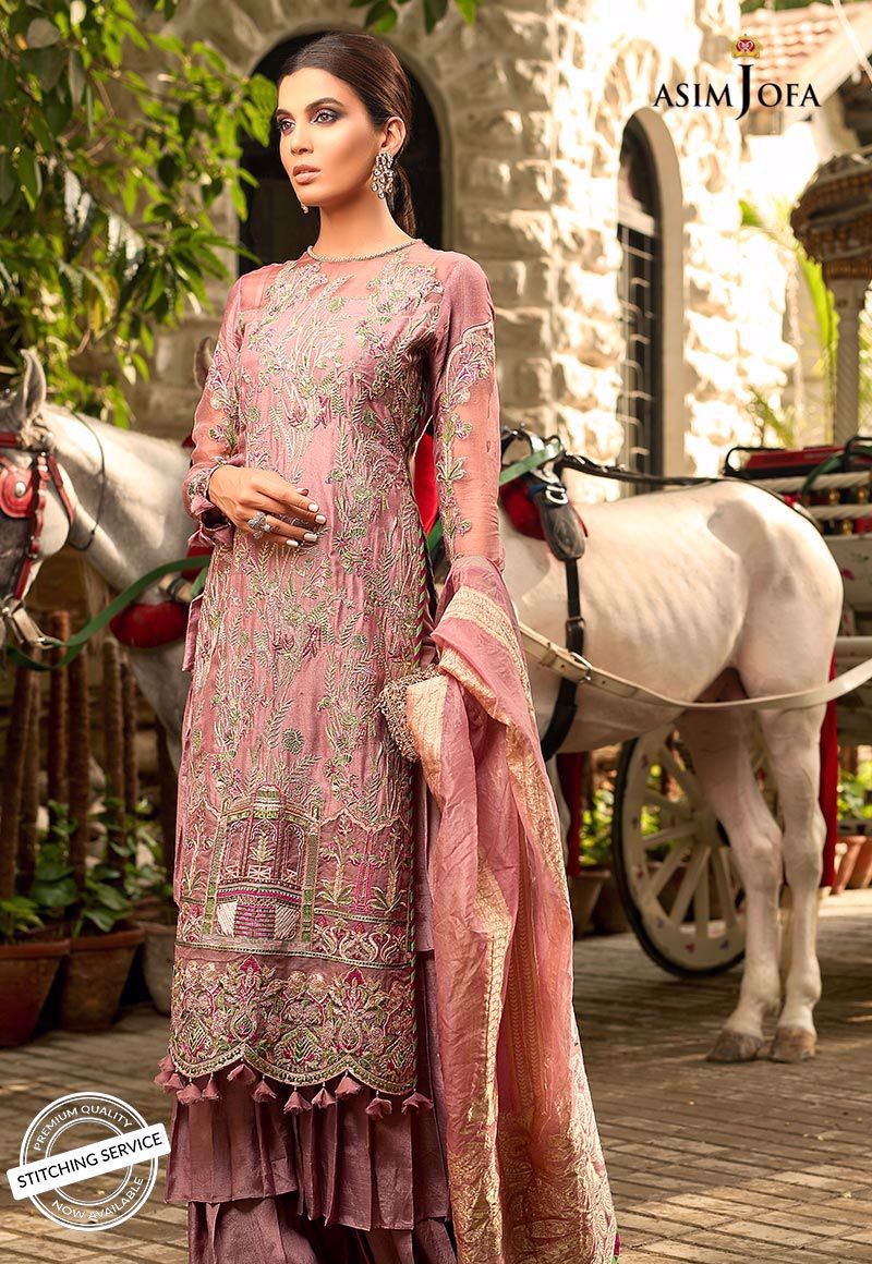 Asim Jofa Embroidered Collection Ajcn 07 Lawncollection.pk