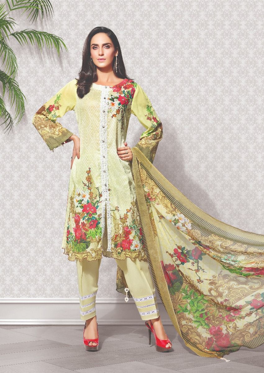 Motifz 2276 Misty Moss Digital Printed Lawn Unstitched - Lawncollection.pk
