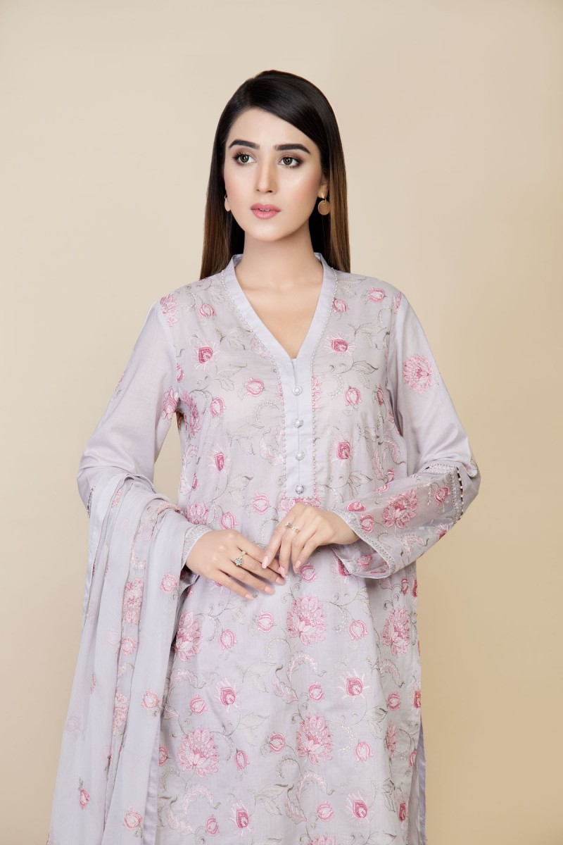 Kayseria Dyed Embroidered 2pc Suit Kpn 014 - Lawncollection.pk