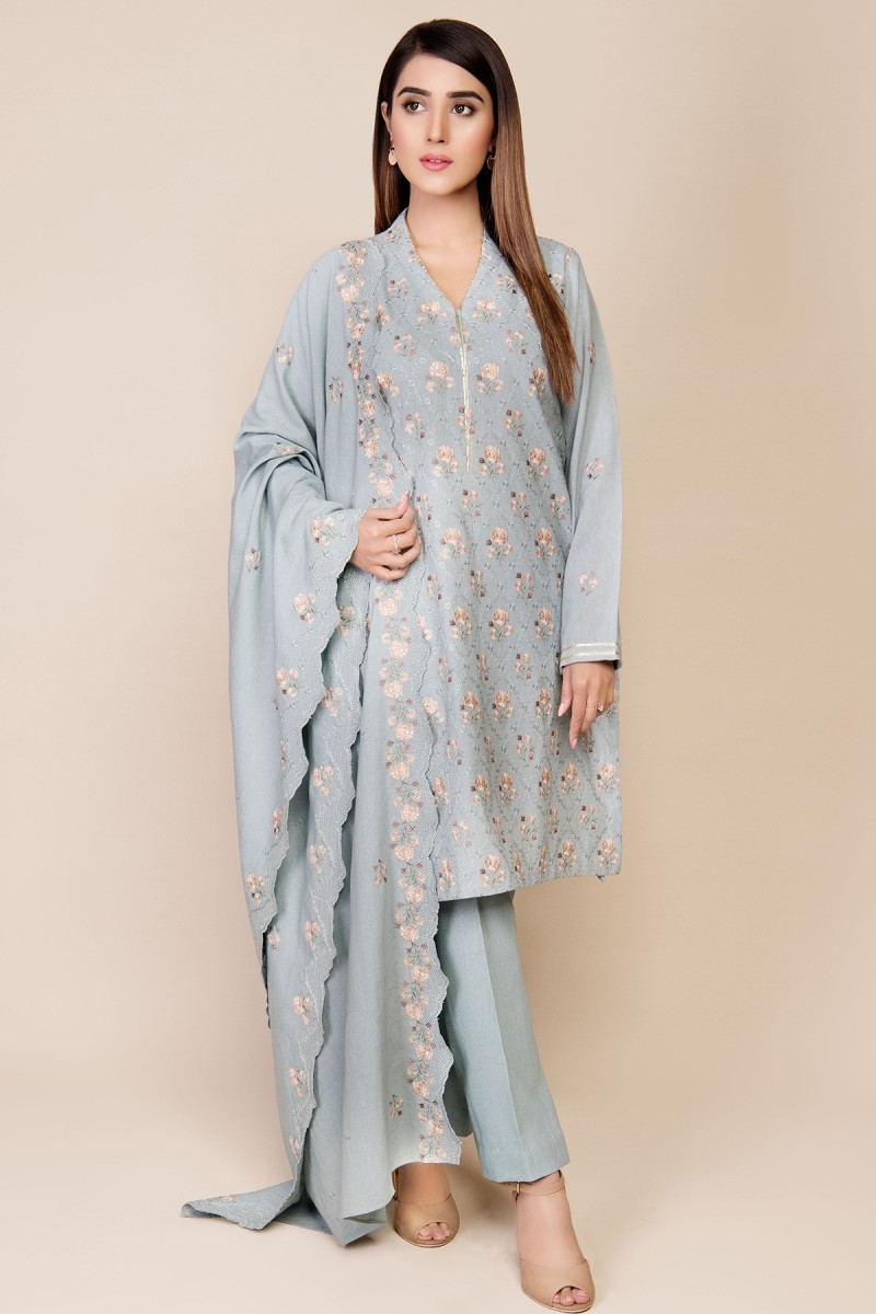 Kayseria Dyed Embroidered Suit Kpn 044 - Lawncollection.pk