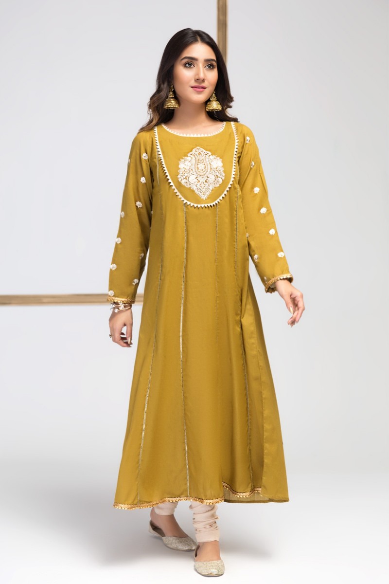 Origins Moon Shine Embroidered Frock - Lawncollection.pk