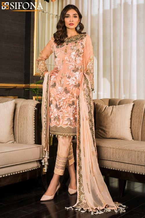 Sifona Erwaan Luxury Chiffon Collection Esc 01 - Lawncollection.pk