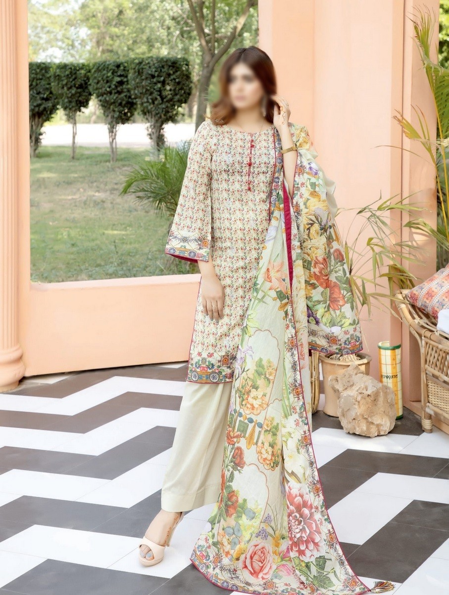 Riaz Arts Mahajabeen Digital Print Unstiched Embroidered Lawn ...