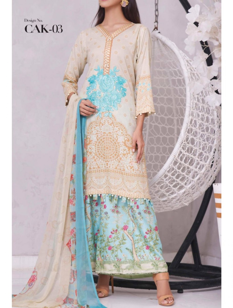 Amna Khadija Damask Khaddar RTW Collection-DKRTW - 01A main image 1