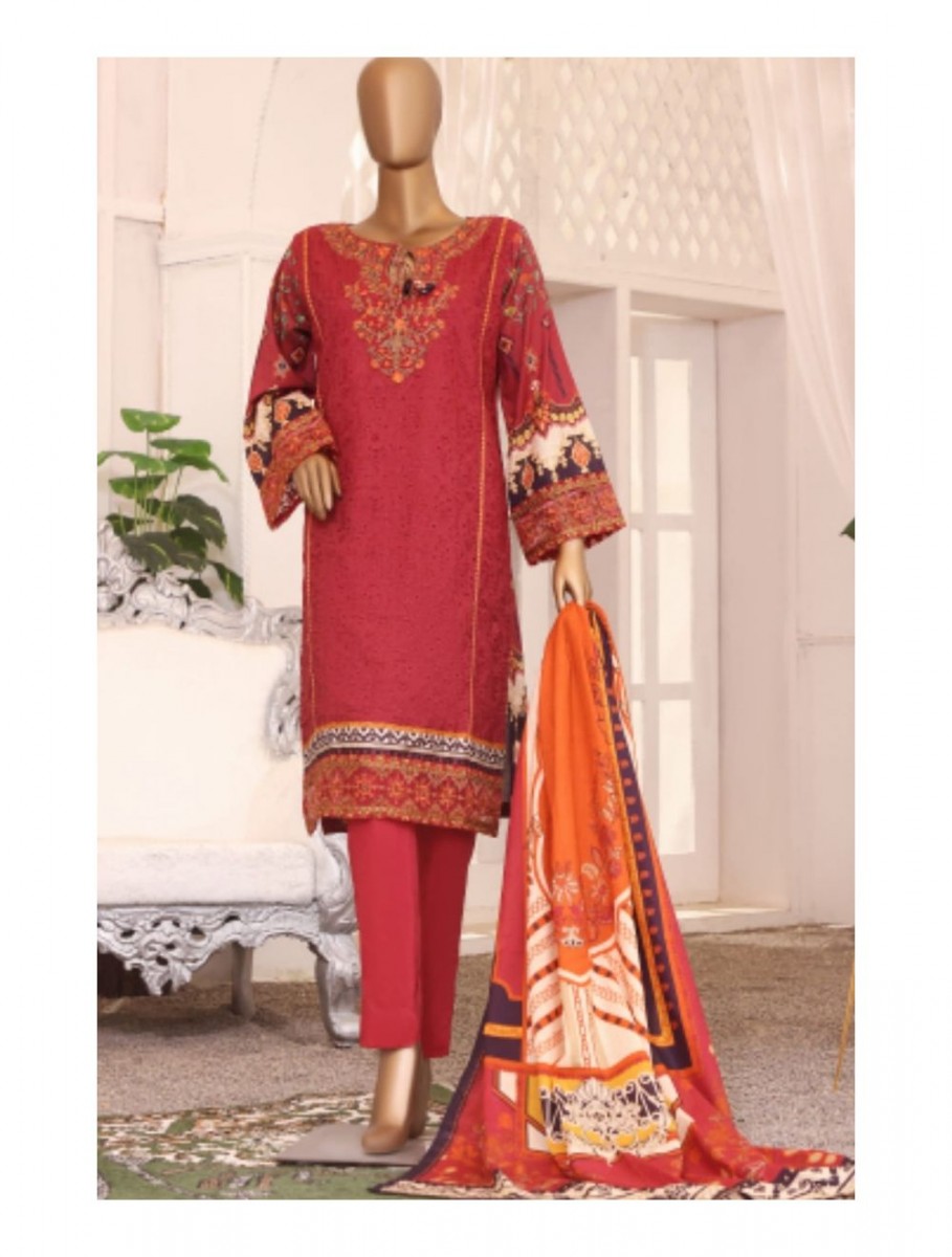 Bin Saeed Printed And Chikankari Embroidered Lawn Collection Design 03