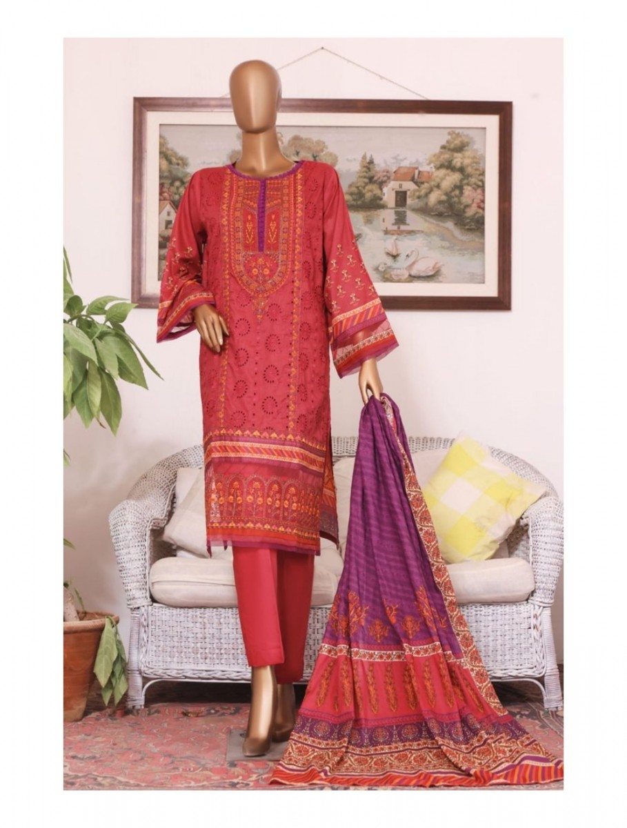 Bin Saeed Printed And Chikankari Embroidered Lawn Collection Design 06