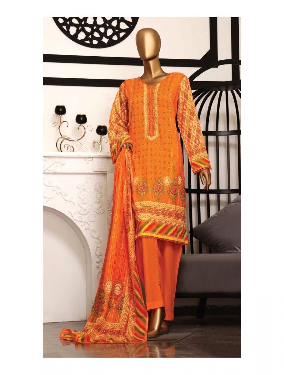 Bin Saeed Printed Cotton Collection D 01 Lawncollection.pk