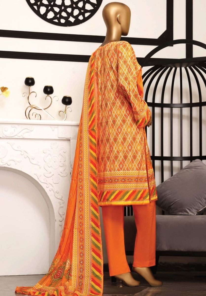 Bin Saeed Printed Cotton Collection D 01 Lawncollection.pk