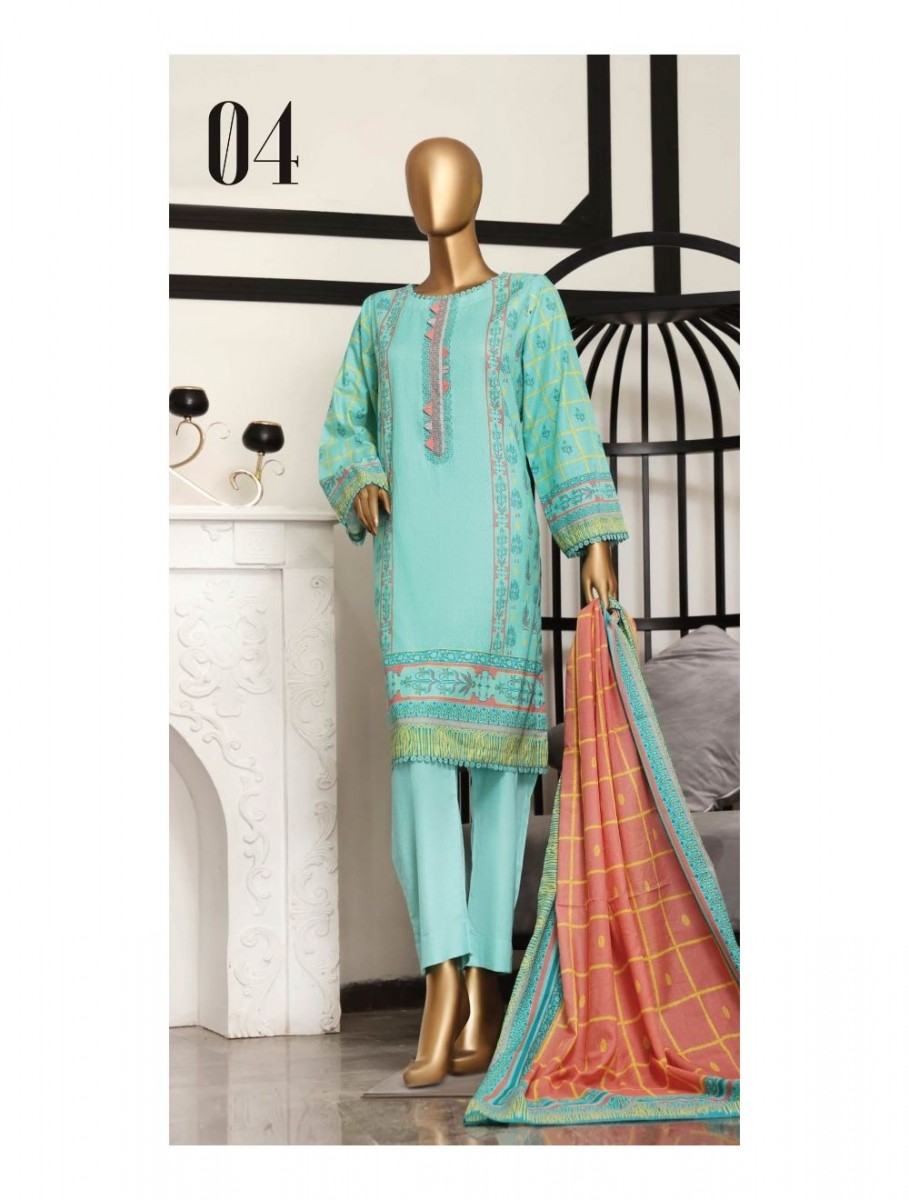 Bin Saeed Printed Cotton Collection D 04 Lawncollection.pk