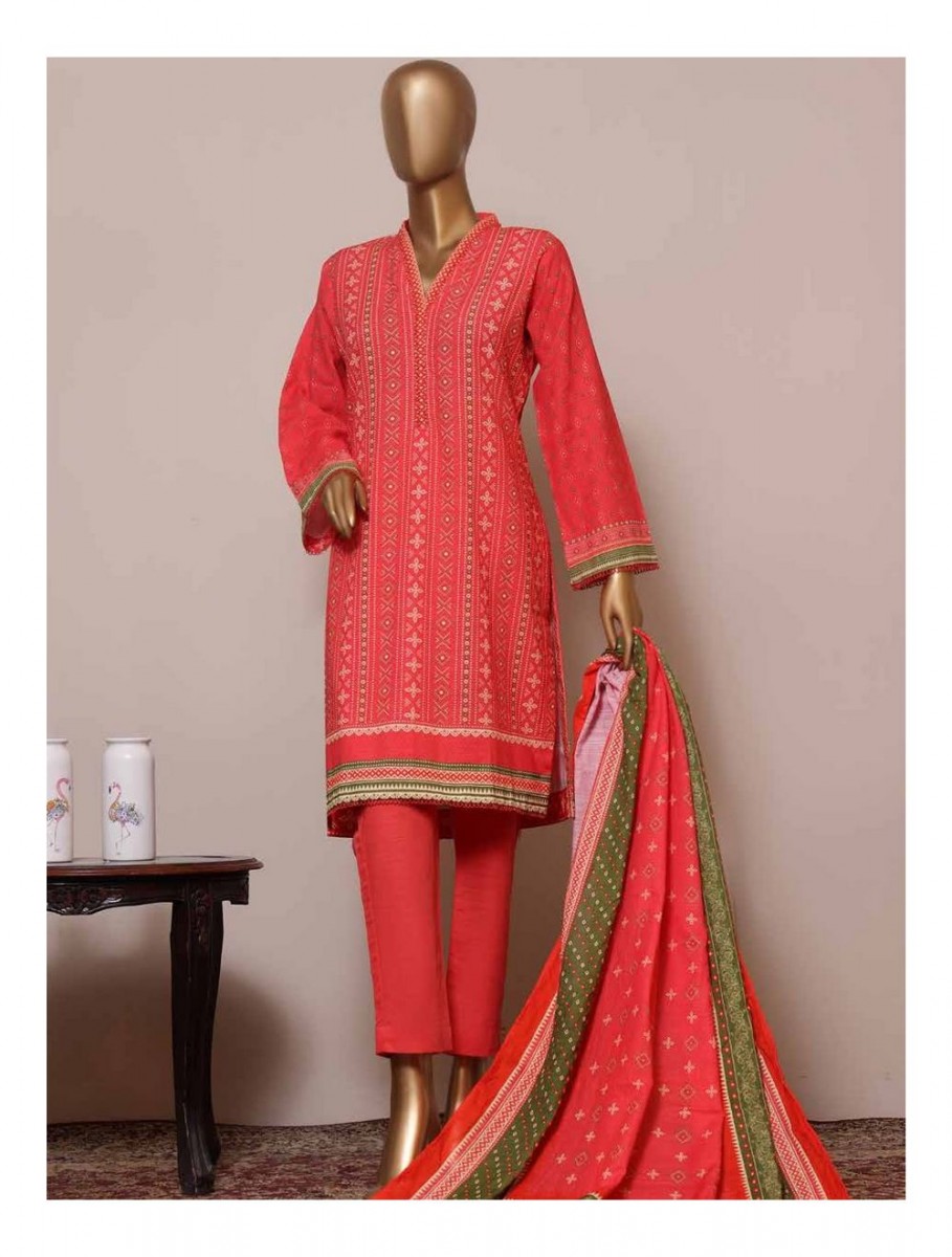 Bin Saeed Printed Embroidered Khaddar Collection 2022 Kf 0024