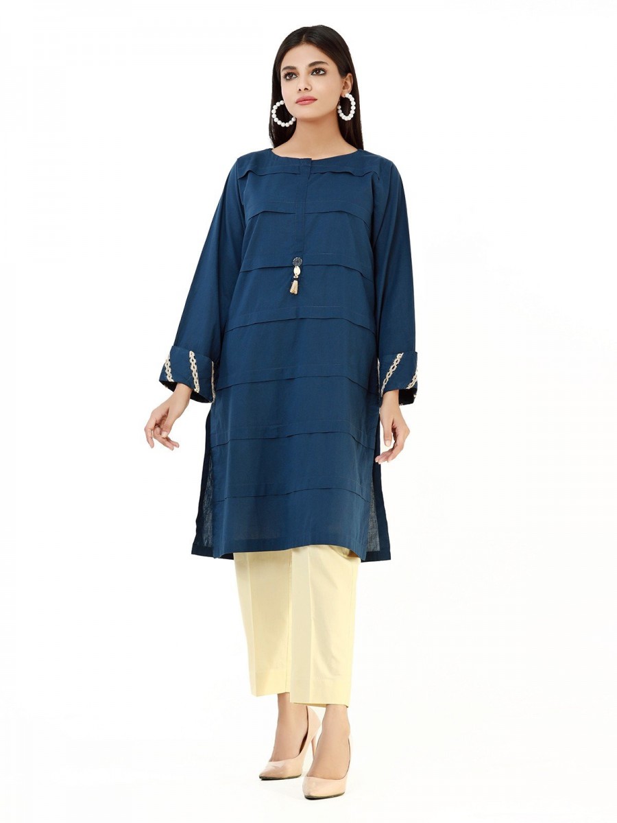 Edenrobe Colour Code Womens Navy Blue Pret Ewtk22 68034 Lawncollection.pk