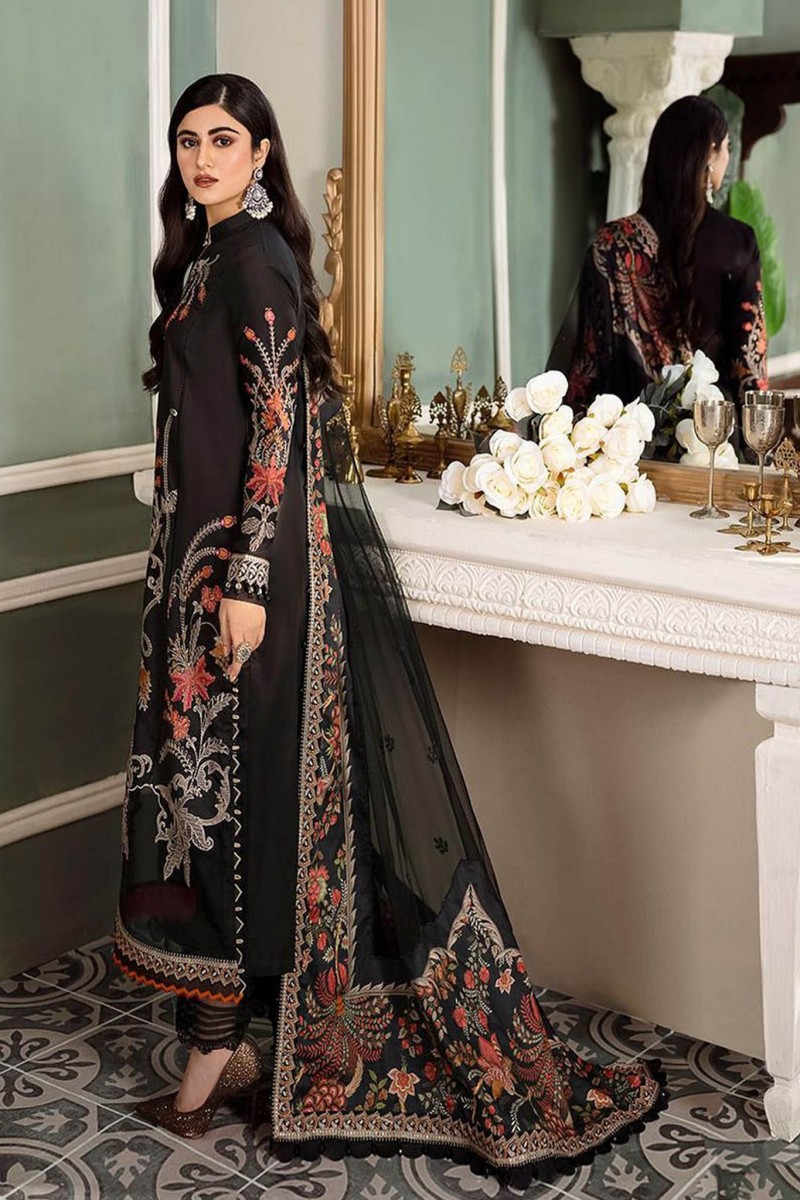 Tara By Sardinia Embroidered Organza Suits Unstitched 3 Piece SRD24T D-01 Glimmer - Festive Collection