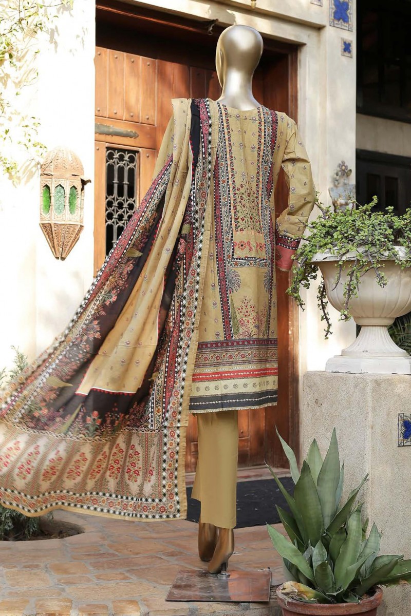 Affifa By Bin Saeed Stitched 3 Piece Embroidered Lawn Vol 02