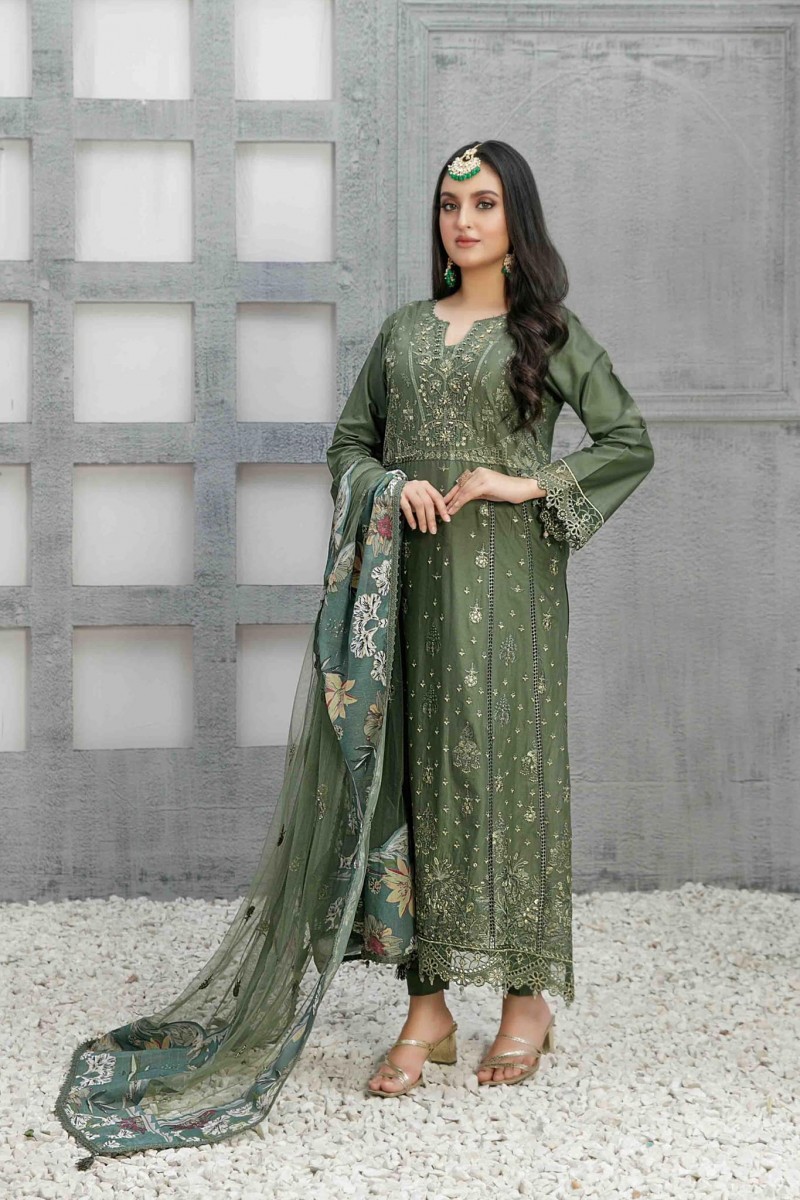 Amber By Tawakkal Semi Stitched 3 Piece Embroidered Lawn Collection2023 ...