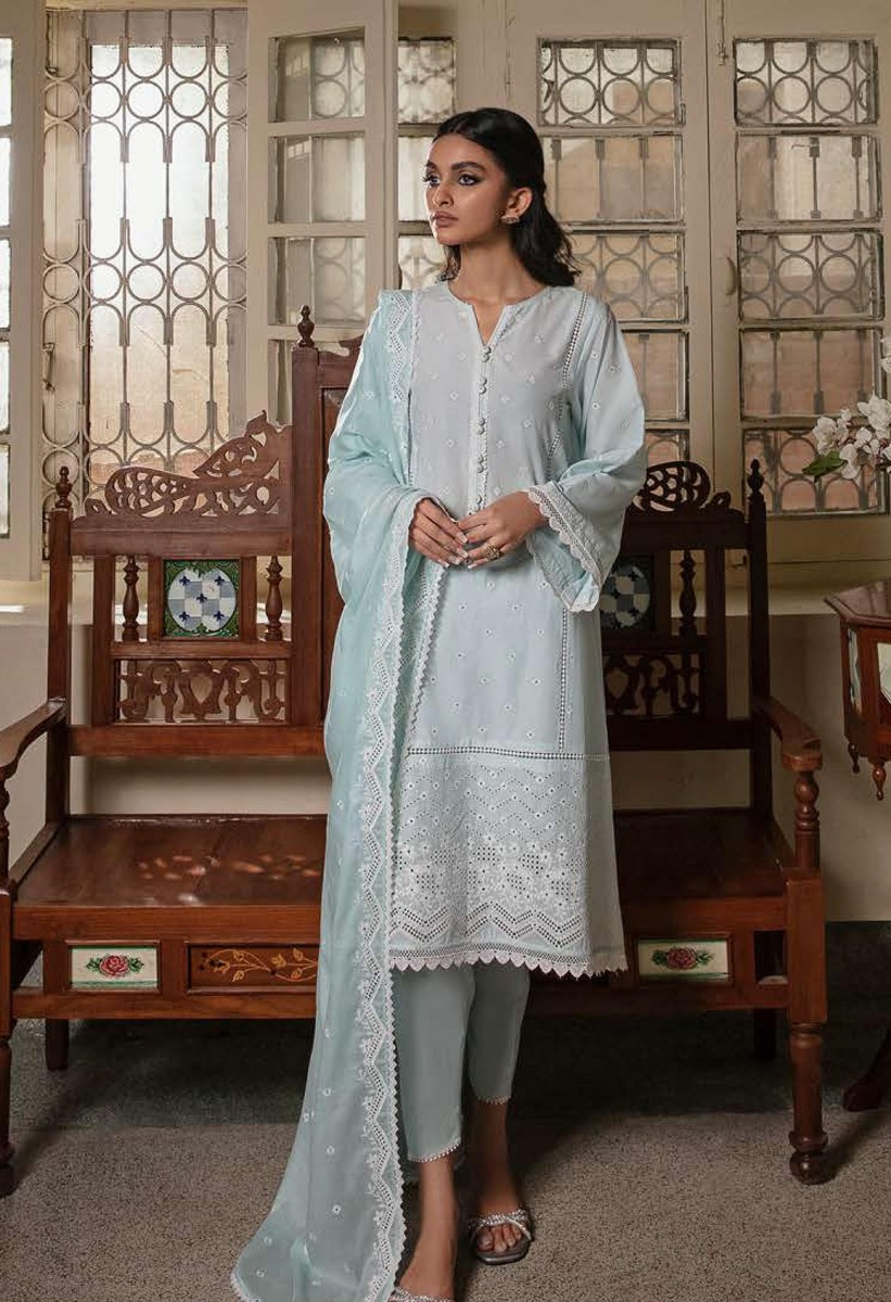 Cross Stitch Chikankari Lawn Suits Unstitched 3 Piece CS25CP Mystic Veil - Summer Collection