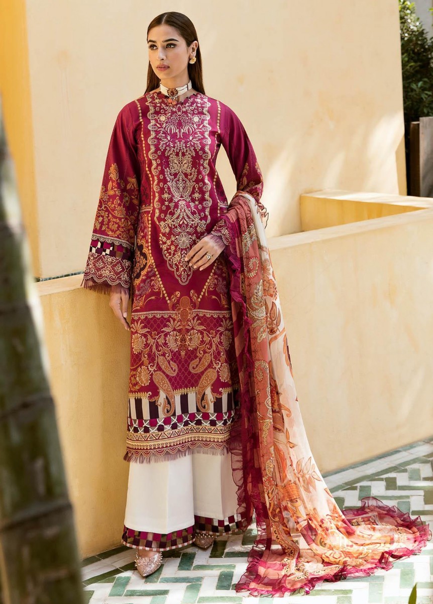 Marais by Gulaal Unstitched Velvet Embroidered 3 Piece Suits GL25VF GL-25-V9 Eclissa - Festive Collection