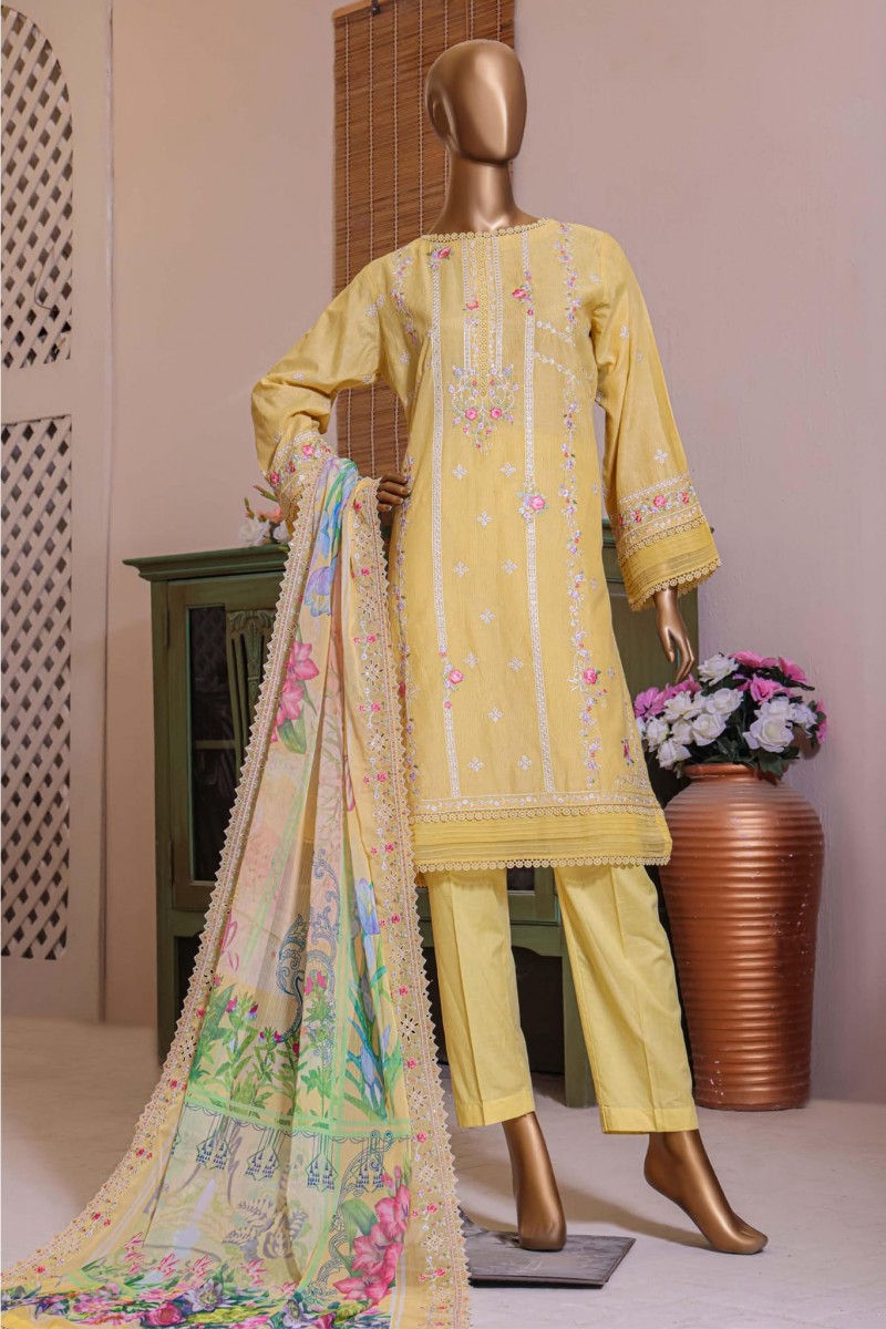 Bin Saeed Stitched 3 Piece Dhagga Kari Summer Collection2023 Dz 03 B