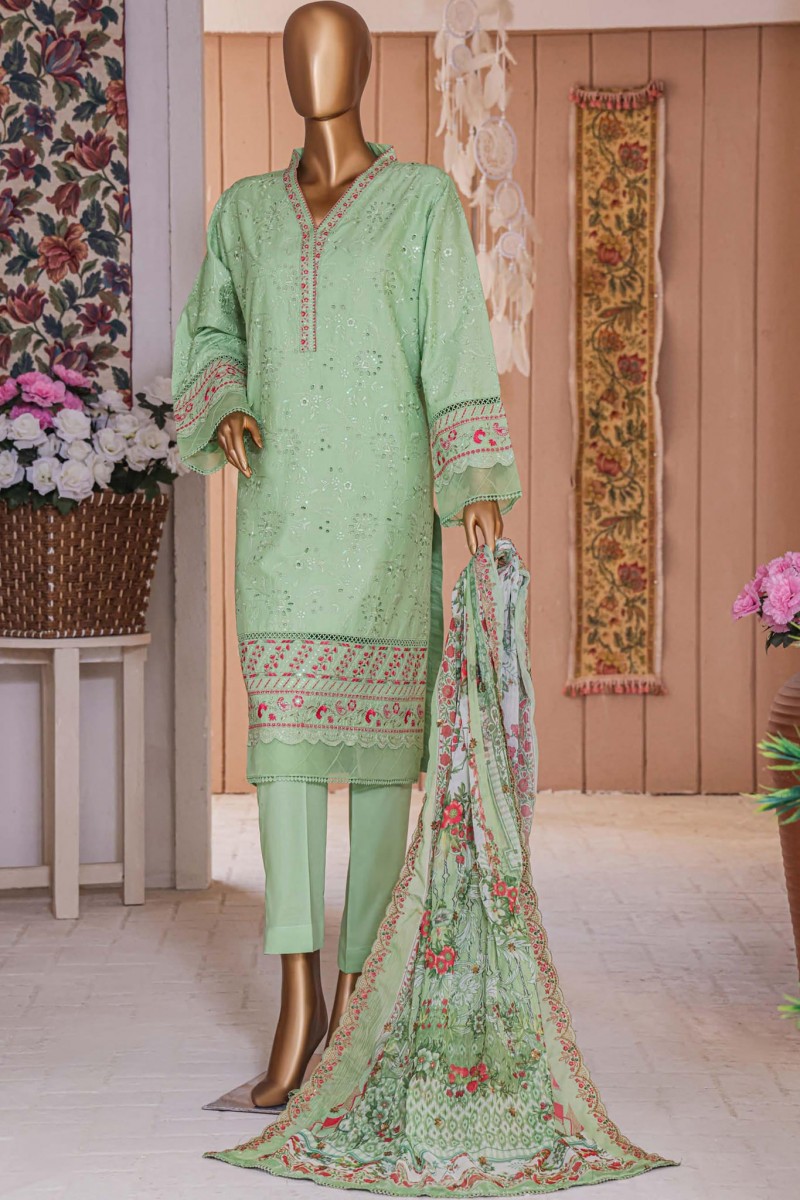 Bin Saeed Stitched 3 Piece Dhagga Kari Summer Collection2023 Zds 011 A