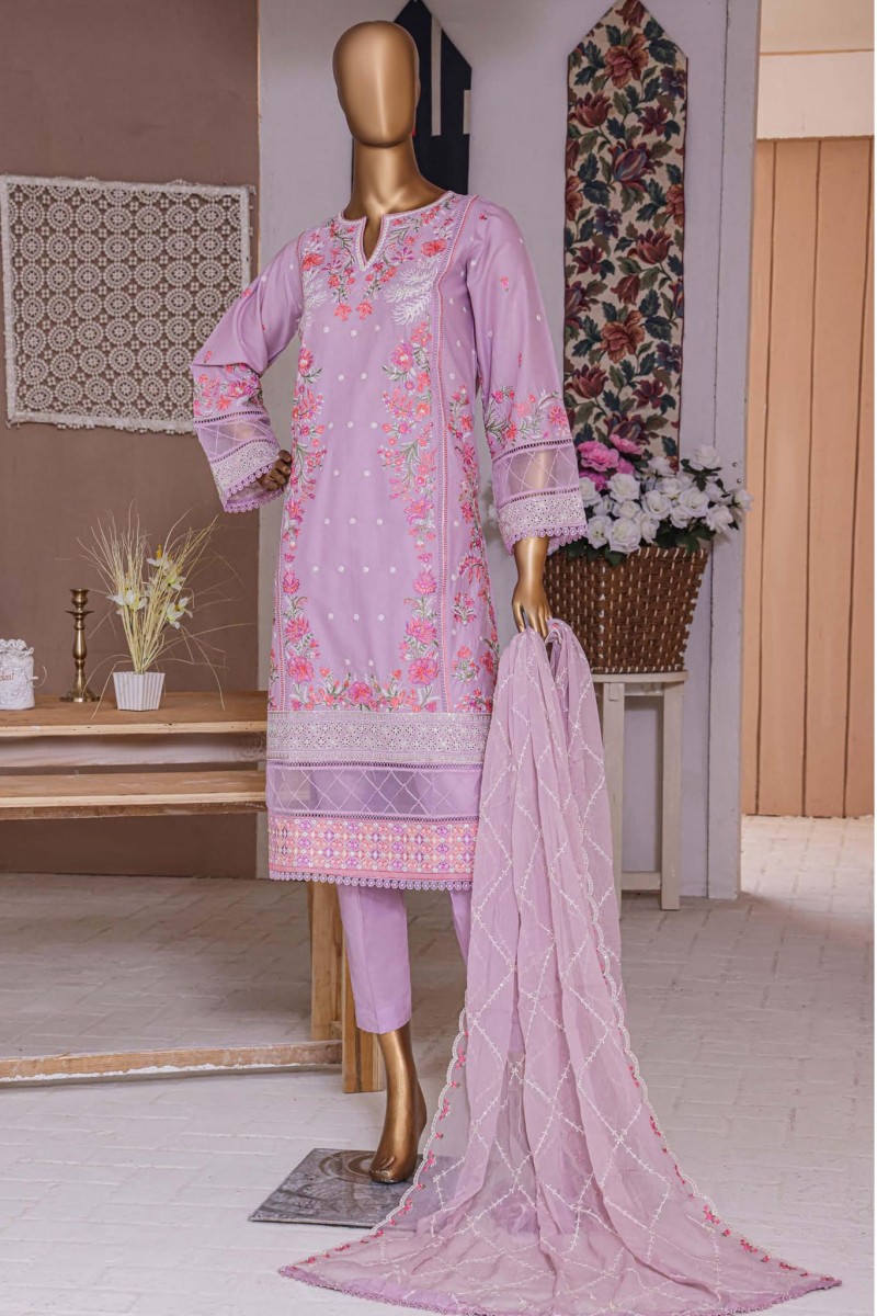 Bin Saeed Stitched 3 Piece Dhagga Kari Summer Collection2023 Zds 014 B