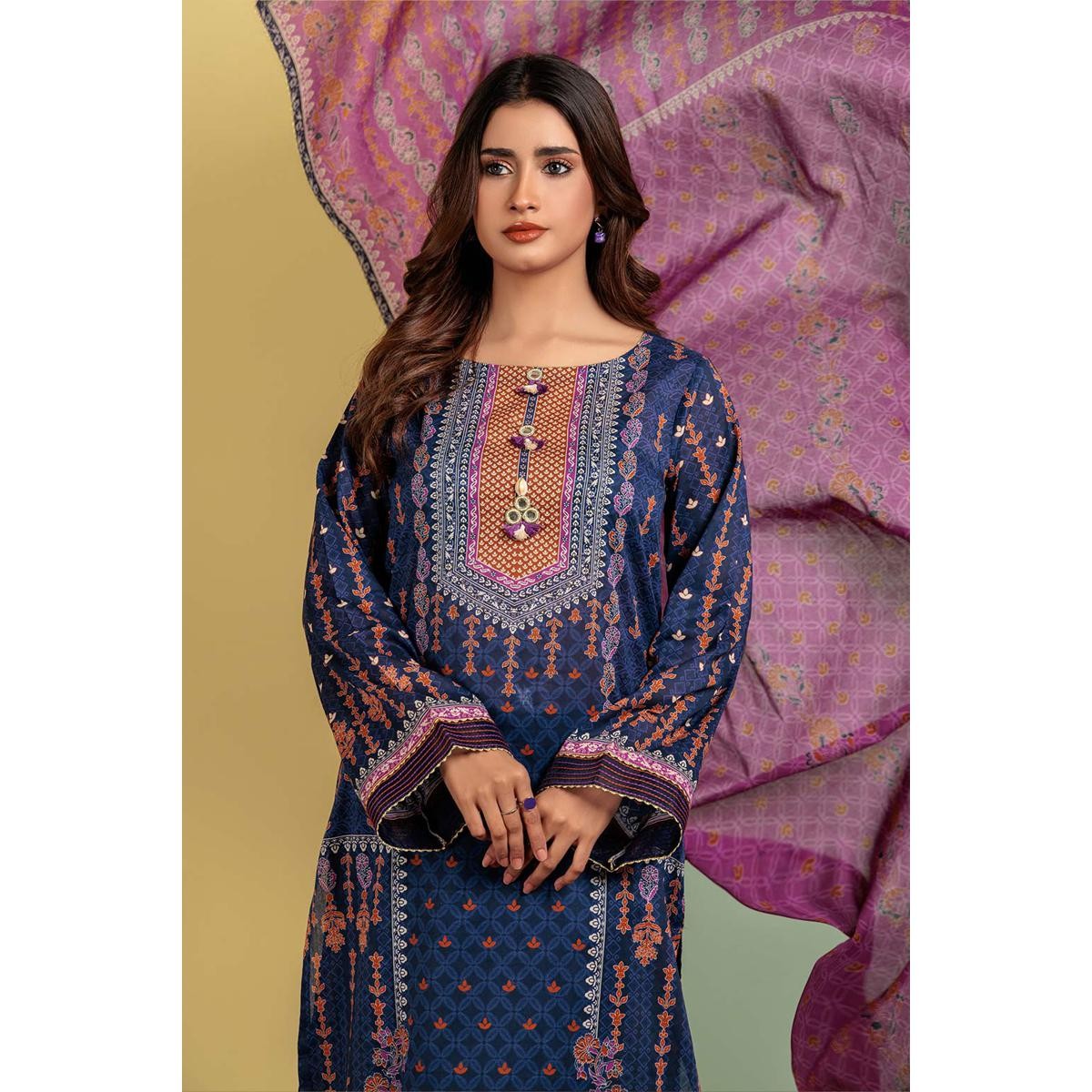 Bonanza Satrangi 3 Piece Unstitched Lawn Suit Bloomsbury Sso233p44 ...