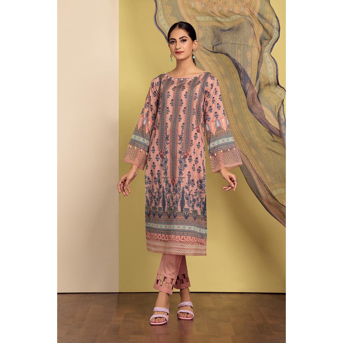 Bonanza Satrangi 3 Piece Unstitched Lawn Suit Elite Sso233p01