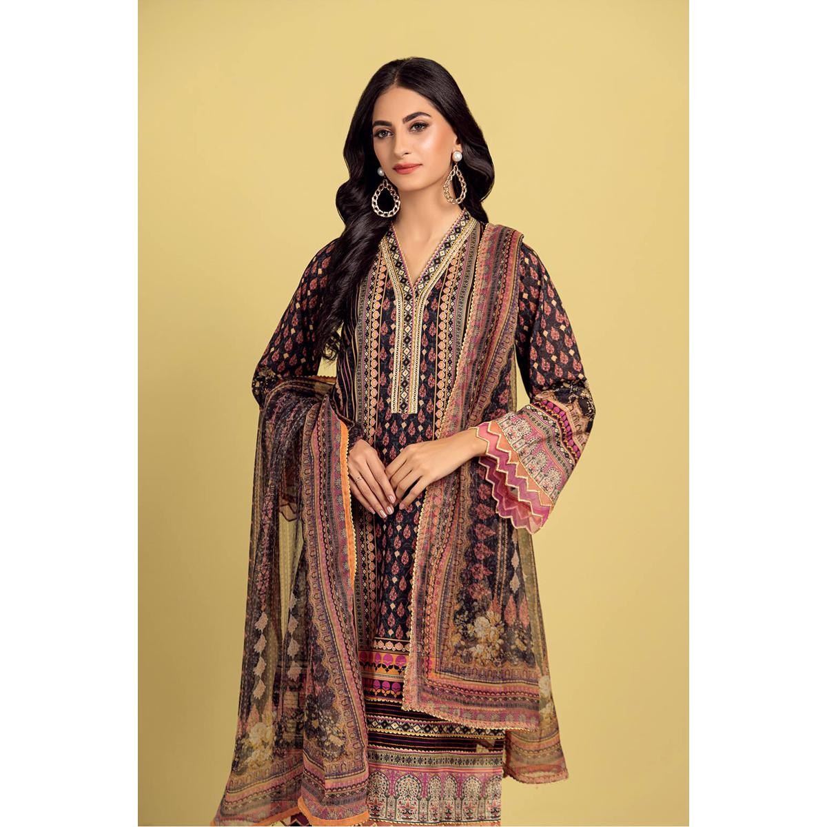 Bonanza Satrangi 3 Piece Unstitched Lawn Suit Euphoric Sso233p23