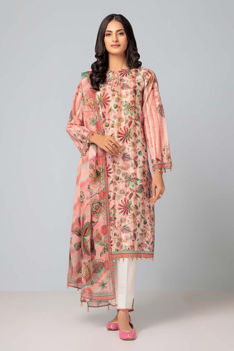 Bonanza Satrangi 3 Piece Unstitched Lawn Suit Flora A Rst233p47a