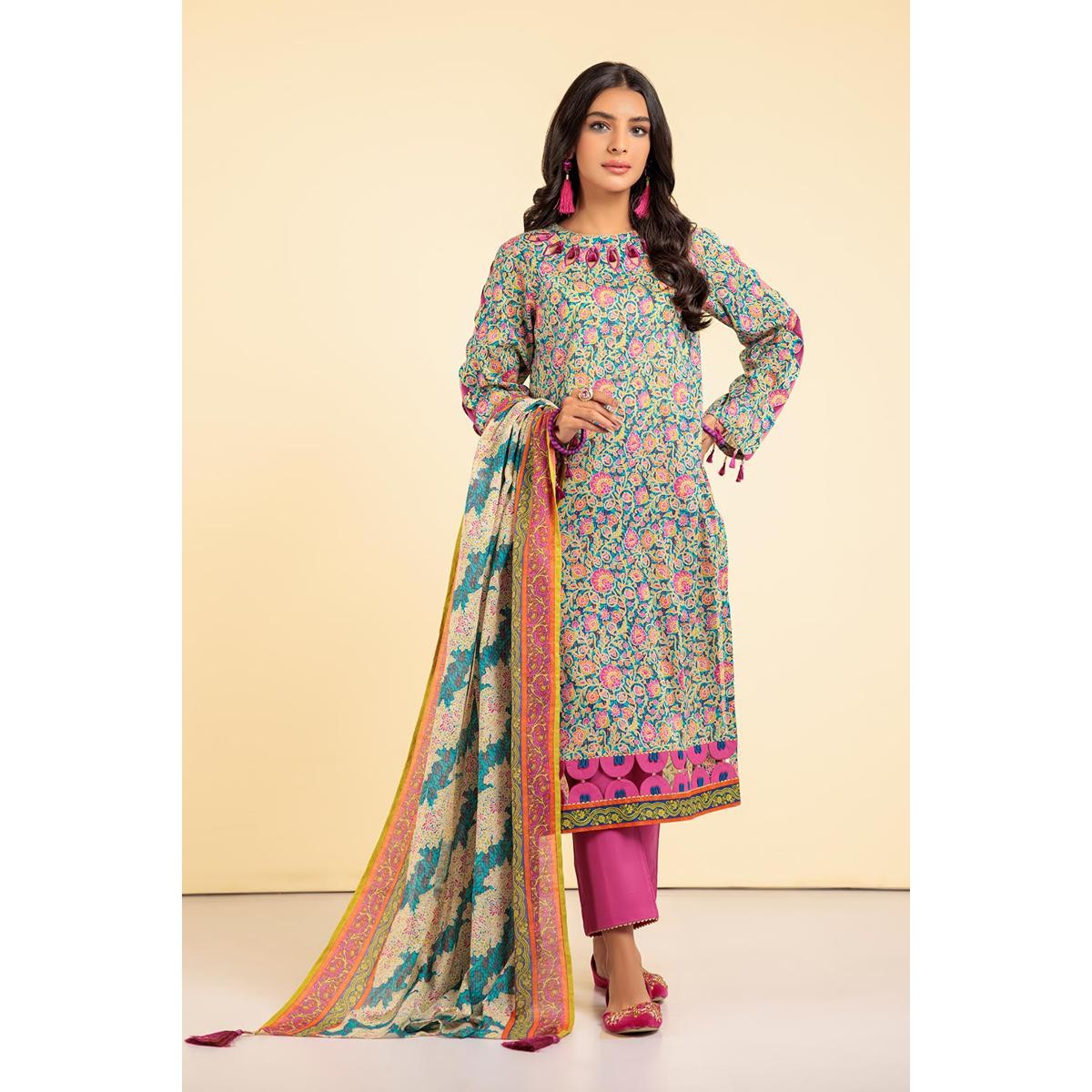 Bonanza Satrangi 3 Piece Unstitched Lawn Suit Kaliedoscope Sso233p76
