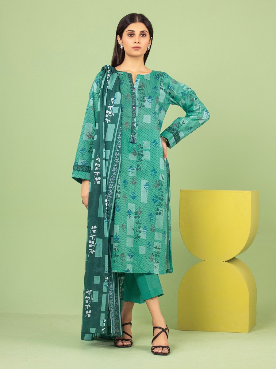 Manara Embroidered Lawn Suits Unstitched 3 Piece MNA21K 04 PASTLE PROMISES - Luxury Collection