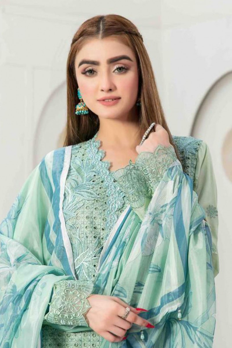 Izel By Tawakkal Semi Stitched 3 Piece Emb Lawn Collection2023 Iz 7205 ...