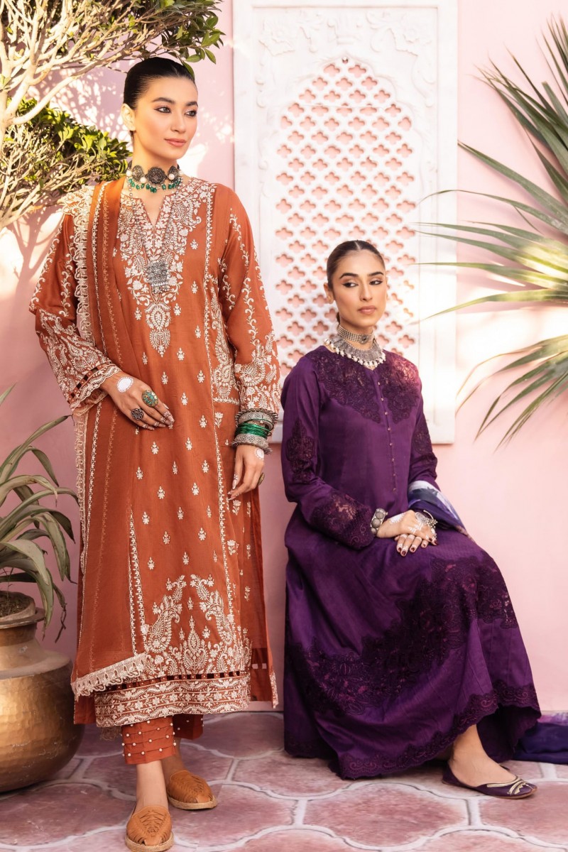 Iznik Black Full Print Lawn Embroidered 3Piece Unstitched
