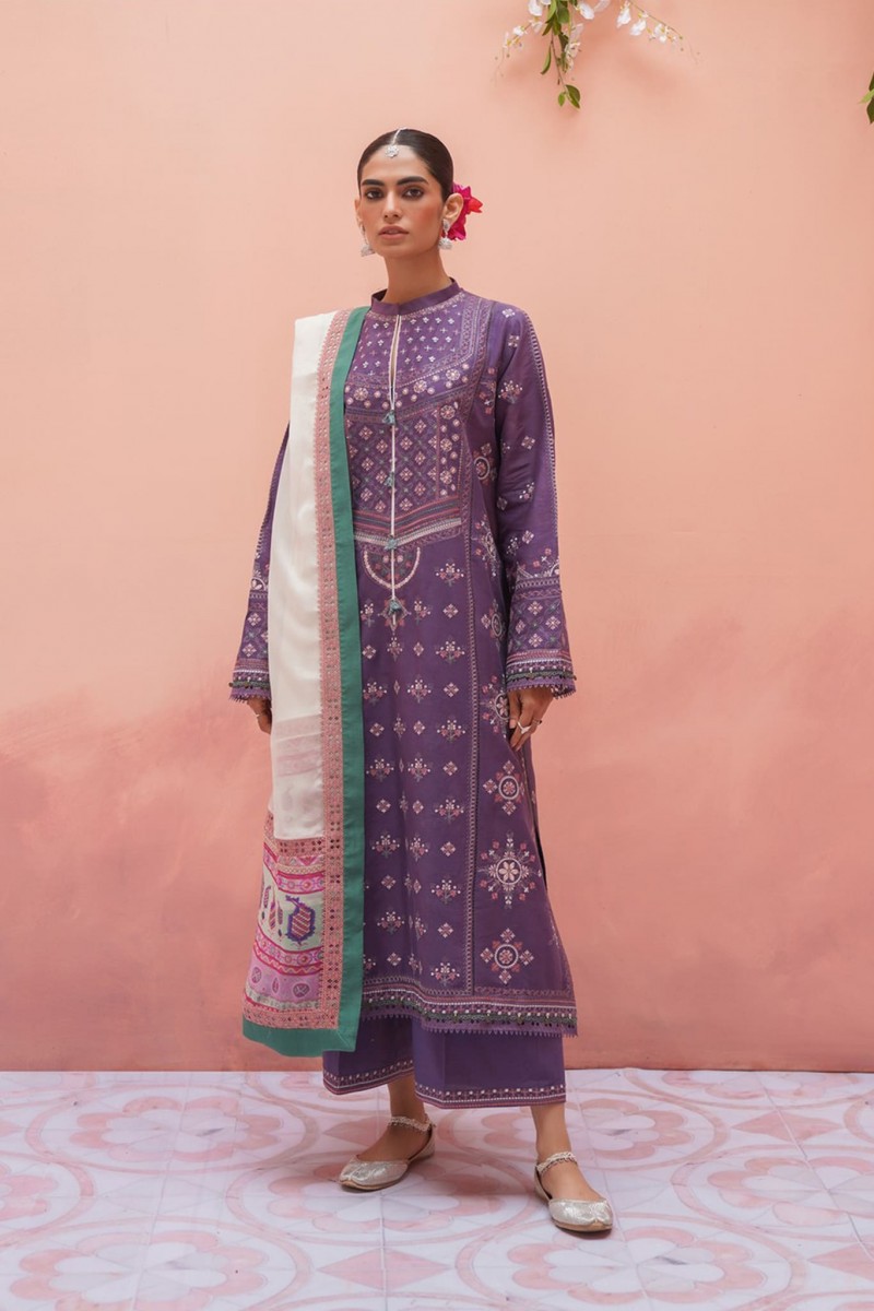 Zara Shahjahan Unstitched 3 Piece Embroidered Lawn Collection2023 Zsj ...